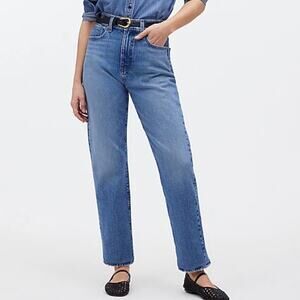 madewell the tall '90s straight crop jean denim hazeldell wash nq695 size 29T